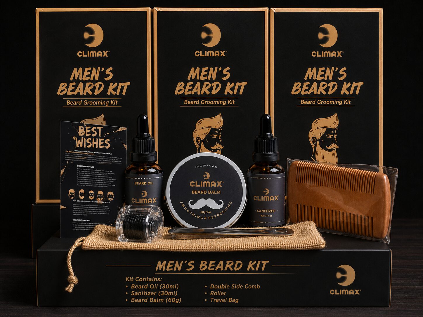 Men’s Beard Kit – Premium Beard Grooming Set | ClimaxNG - Image 3